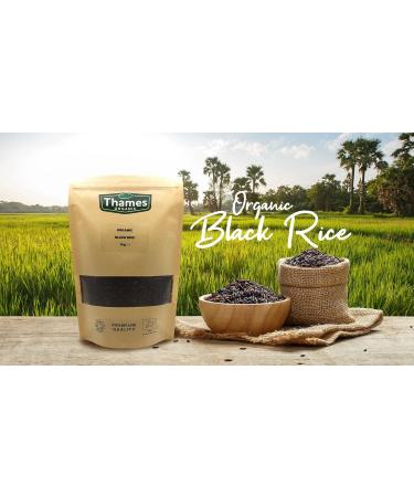 Thames Organic 500g Black Rice - Raw Vegan High Protein GMO-Free - Nutritious & Delicious - No Additives or Preservatives - Buy Online on SooperMarket.com