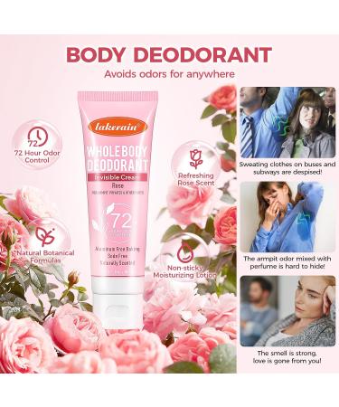 Whole Body Deodorant for Women Luxsea Aluminum Free Deodorant Lotion for Men Armpit Deodorant Cream for 72 Hour Odor Control Rose Deodorant Antiperspirant Clear Gel Baking Soda Free Natural Skin Care - Buy Online on SooperMarket.com