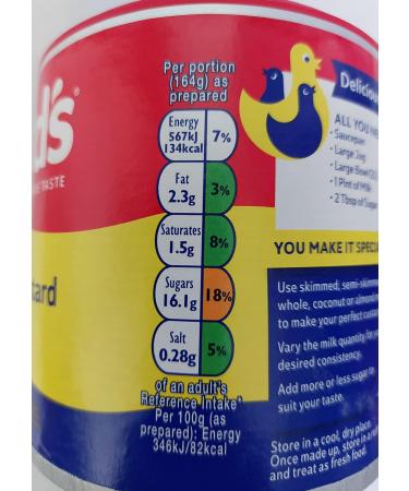 Birds Custard Powder Original Flavoured 250g x 3 Pack Great British Dessert Sauce Bird's Hot or Cold for Puddings. - Buy Online on SooperMarket.com