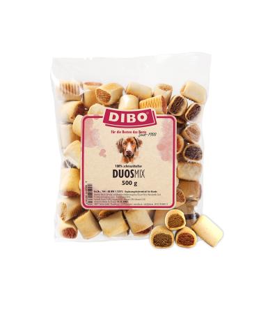 Dibo duos mix 500g bag baked goods as a healthy natural diet for dogs dog food barf B.A.R.F. treat dog biscuit duos mix 500 g (1 Pack)