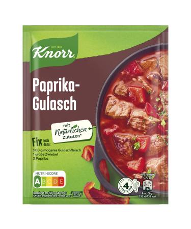 Knorr Fix seasoning mix paprika goulash for a delicious meat dish with natural ingredients 4 portions of paprika goulash