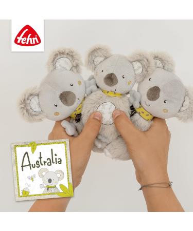 Fehn Baby Ring Greifling Koala | Rattle Plush Toy for Babies & Toddlers | Motor Skills Learning | Sleep Aid & Cuddly Toy | 0+ Months - Buy Online on SooperMarket.com