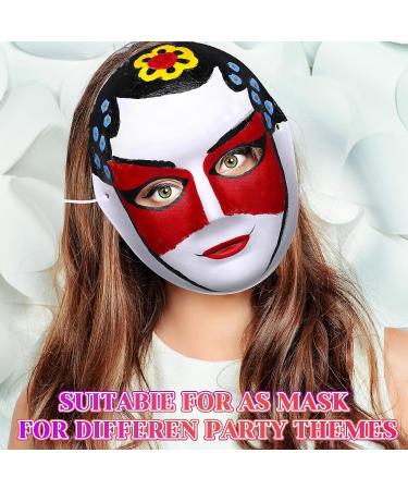 50-Piece White Plain Paper Mache Masks for DIY Masquerade Halloween Costume Crafts - Buy Online on SooperMarket.com