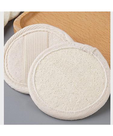 Natural Loofah Face Exfoliator Pads - 100% Handheld Scrubber for Bathing and Showering - Ideal for Spa Facial Cleansing - Men and Women - 2pcs - Buy Online on SooperMarket.com