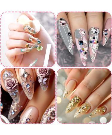 WLLHYF Rhinestone Picker Dotting Pen 7 Pcs Acrylic Crystal Rhinestones Applicator Wax Head Tip Pencil Picker Dotting Pen DIY Nail Art Decoration Tool for Nails - Buy Online on SooperMarket.com