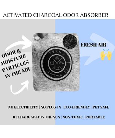 5 Pack 200G Bamboo Charcoal Air Freshener Bags - Odor Eliminator & Moisture Absorber for Home, Car & Room - Buy Online on SooperMarket.com