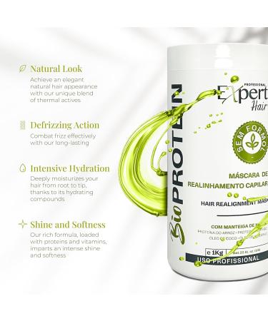 Bio Protein Botox Hair Treatment - Formaldehyde-Free Keratin Straightening & Anti-Frizz | 1kg Organic Hair Care - Buy Online on SooperMarket.com