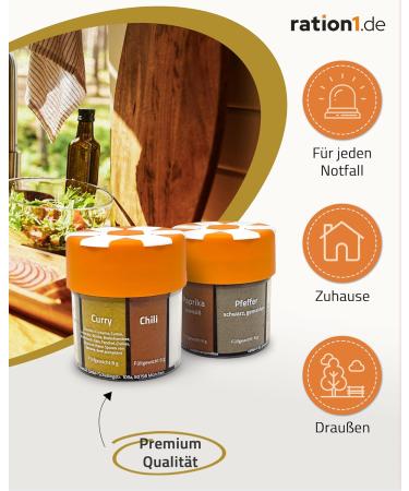 Buy 5x Ration1 XXL 6-in-1 Spice Shaker Set for Camping Hiking & Emergency Supplies - Perfect Outdoor Spices - Buy Online on SooperMarket.com