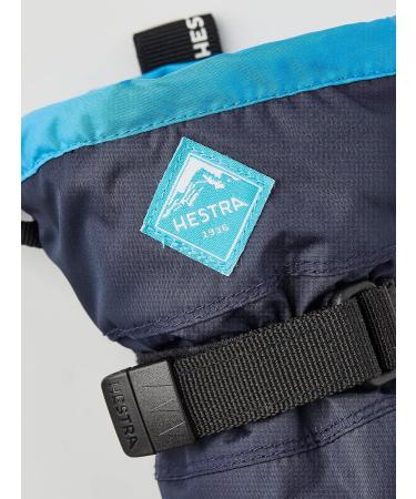 Hestra Gauntlet CZone Junior Glove | Waterproof & Insulated Kids Gloves for Winter - Dark Navy/Turquoise, Size 5 - Buy Online on SooperMarket.com