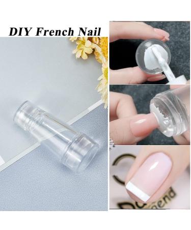 Niceneeded 2Pcs Nail Art Stamper Kit | Clear Jelly Stamper with Double Silicone Head & Lid - Perfect for Flawless Nail Designs - Buy Online on SooperMarket.com