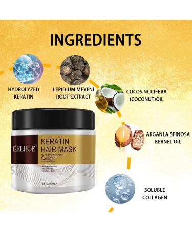 FunnAura Argan Oil Collagen Hair Deep Repair Collagen Mask for Dry Damaged Hair all Types - Buy Online on SooperMarket.com