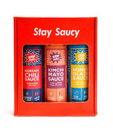 KPOP Foods Variety Sauce Set: Kimchi Spicy Mayo, Chili, Honey Glaze Sweet Chili Sauce with Real Gochujang. Perfect for Traditional Korean Cooking and BBQ - Buy Online on SooperMarket.com