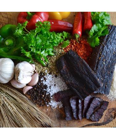 Biltong Man Peri-Peri Beef Biltong 500g Pack - Healthy High Protein Dried Chilli Beef Snack - Buy Online on SooperMarket.com