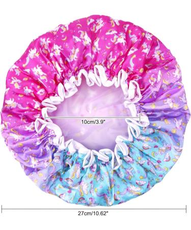 G2PLUS Kids Shower Caps - 2PCS Double Layer Elastic Bath Caps for Girls/Boys, Reusable Children's Shower Hats in Purple - Buy Online on SooperMarket.com