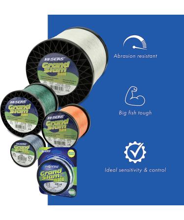 HI-SEAS Grand Slam Monofilament Fishing Line - Strong & Abrasion Resistant | 30 lb Test, 0.55 mm Dia, 440 Yd | Clear, Pink, Green, Smoke Blue, Fluorescent Yellow | Freshwater & Saltwater | Quarter Pound Spool - Buy Online on SooperMarket.com