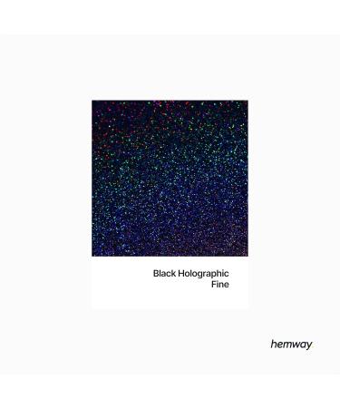 Hemway Black Holographic Glitter - 130g Fine Resin Craft Glitter for Epoxy Cups Nail Art & Body Decor - Metallic Flake Sequins - Buy Online on SooperMarket.com
