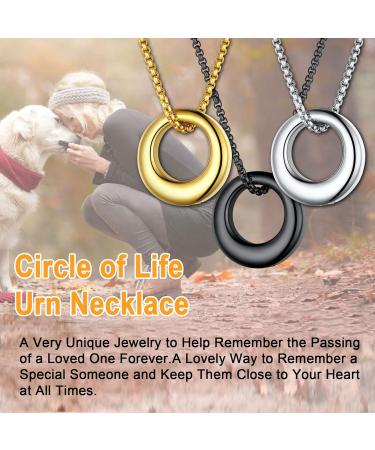 U7 Women's Cremation Urn Necklace - Celtic Knot Dog Feet Wings & Crucifix - Stainless Steel Pendant for Ashes - Memorial Jewelry - Buy Online on SooperMarket.com