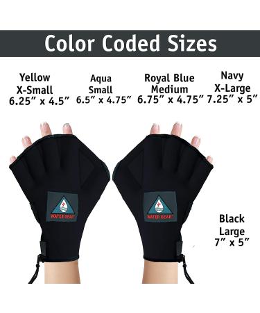 Water Gear Neoprene Fingerless Force Gloves - Black LARGE (50% More Resistance) - Buy Online on SooperMarket.com