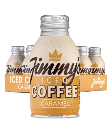 Jimmy's Iced Coffee Caramel BottleCan Multipack (12 x 275 ml) Refreshing Ready to Drink Rainforest Alliance Arabica Chilled Coffee Energy Drink