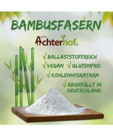 Bamboo Fiber Flour - 500g | Low Carb & Quality Control | Filler Flour | Directly from Achterhof - Buy Online on SooperMarket.com
