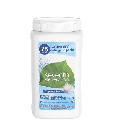 Seventh Generation Laundry Detergent Packs, Fragrance Free, 75 Count