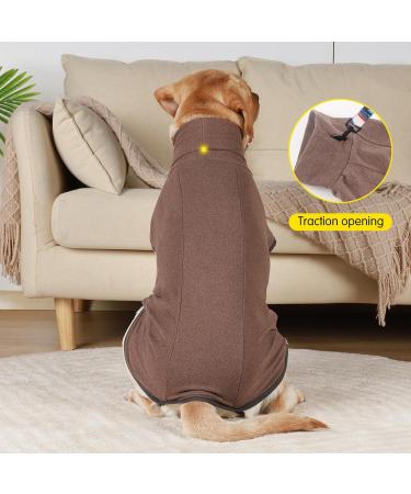 Heywean Dog Sweatshirt - Stretch Fleece Vest for Small & Medium Dogs | Winter Clothing for Indoor & Outdoor | XXS Brown - 1 Pack - Buy Online on SooperMarket.com
