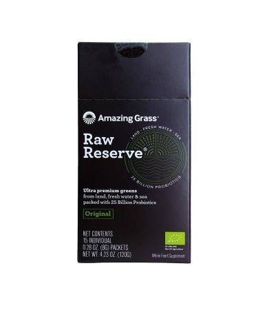 Amazing Grass Drink Powder Raw Reserve Berry 15-Count Box of Packets 0.34kg