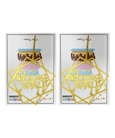 Gold Birthday Cake Toppers Cupcake Topper Cake Decoration for Birthday Party Supplies TOJ27
