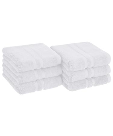 Amazon Basics GOTS Certified Organic Cotton Hand Towel - 6-Pack, Pristine Snow Pristine Snow 6-Pack Hand Towels