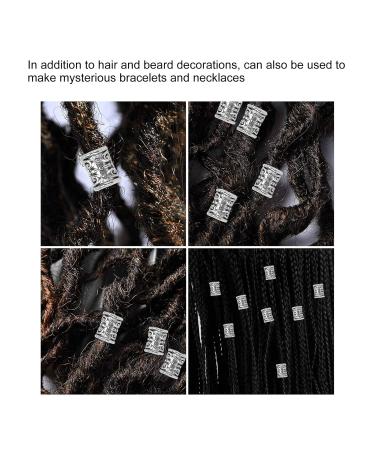 30pcs Nordic Viking Hair Pearls - Retro Alloy Braid & Dreadlock Accessories - DIY Bracelets & Necklaces - Silver - Buy Online on SooperMarket.com