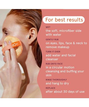 Cleanlogic Dual-Texture Facial Buffers for Sensitive Skin - Makeup Remover & Exfoliator | Vegan-Friendly - Pack of 9 - Buy Online on SooperMarket.com