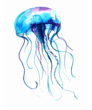 Dopetattoo 6 Sheets Temporary Tattoo for Men and Women Jellyfish Fake tattoos for Women Neck Arm Chest for Woman