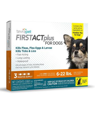 TevraPet FirstAct Plus Flea and Tick Prevention for Medium Dogs - 3 Doses (6-22 lbs) - Buy Online on SooperMarket.com
