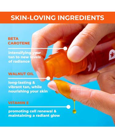 BYROKKO Shine Brown Beta Carotene Tanning Oil (150 ml) Sunbed Tanning Accelerator oil in Sunbeds & Outdoor Sun the Ultimate Tan Maximiser Oil For a Flawless Tan and Glowing Skin - Buy Online on SooperMarket.com
