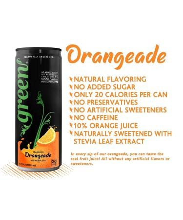 Green Soft Drinks Variety pack  Five different variants with No added Sugar  Naturally Sweetened with 100% Stevia Leaf Extract  Carbonated Soda with real juice  Pack of 6 cans - Buy Online on SooperMarket.com