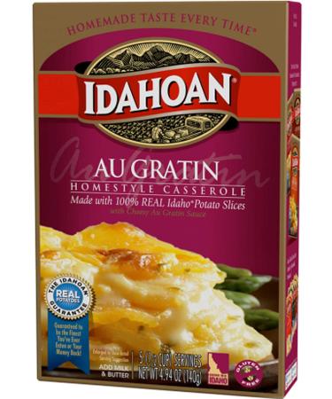Idahoan Gluten-Free Potatoes Combo Pack - 6 Boxes, 5 Servings Each - Au Gratin and Scalloped Homestyle Casserole - Made with 100% Real Idaho Potatoes - Buy Online on SooperMarket.com