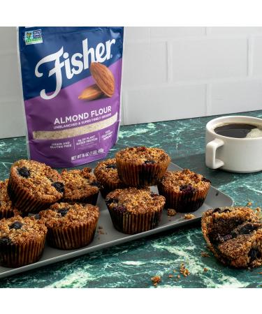 Fisher Almond Flour 32oz - Gluten-Free, Non-GMO, Keto, Paleo, Vegan Friendly, Unblanched, Super-Finely Ground - Buy Online on SooperMarket.com