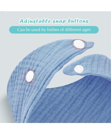 WD&CD 4-Piece Triangle Baby Dribble Bibs | Adjustable Buttons | Soft & Absorbent for Boys & Girls - Buy Online on SooperMarket.com