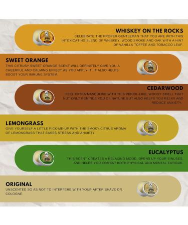 Moustache and Beard Wax for Men with Pocket-Sized Comb | Promotes Growth, Moisture Resistant | Natural Ingredients | Lemongrass 15ml + Comb - Buy Online on SooperMarket.com