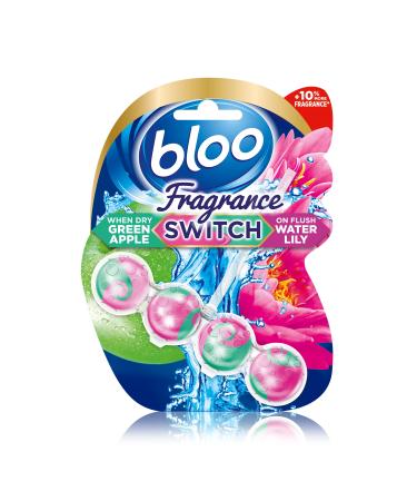 Bloo Fragrance Switch Lily & Apple Premium Toilet Rim Block 50g Floral Apple & Water Lily