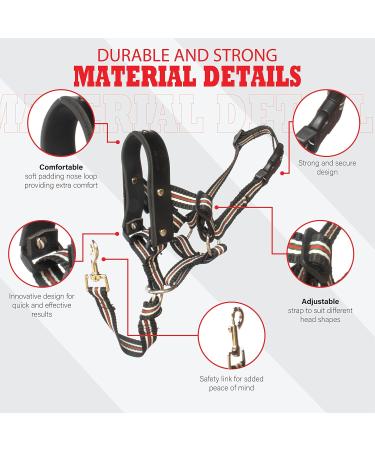 Alpha Boy Dog Training Collar | Comfortable & Gentle Handlebars for All Breeds | Real Leather Medium Harness with Quick Lock Buckle - Easy to Use - Buy Online on SooperMarket.com
