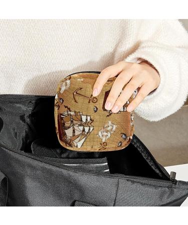 Old Map World Sanitary Napkin Storage Bag Feminine Menstrual Cup Pouches Nursing Pad Holder Tampon Bags Portable Period Bag for Women Teen Girls 1Pcs Multi-colored 15 - Buy Online on SooperMarket.com