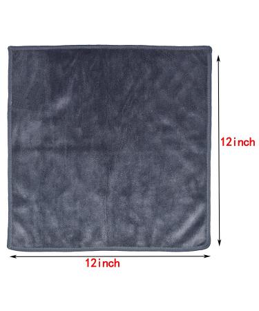 VIcolour Microfiber Face Cloth 12x12 Inch 12 Pack - Grey Makeup Remover & Facial Washcloths - Buy Online on SooperMarket.com