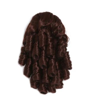 Shop WIG ME UP 2213-HT-33 Hairpiece - Victorian Braid Curls & Corkscrew Curls in Mahogany Brown | International Shipping Available - Buy Online on SooperMarket.com