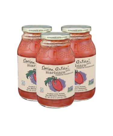 Cucina Antica Pasta Sauce Garlic Marinara 25 Ounce (Pack Of 3)