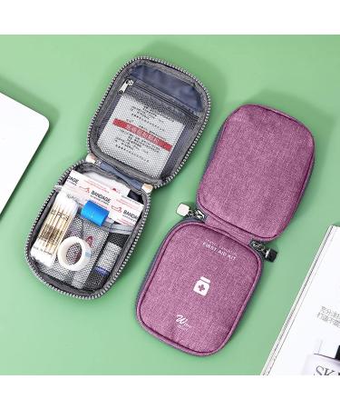Mecctuck Large Capacity Medication Pocket | 2-Piece Travel Pharmacy & First Aid Bag | Medical Storage for Home Office & Outdoor Use - Purple - Buy Online on SooperMarket.com