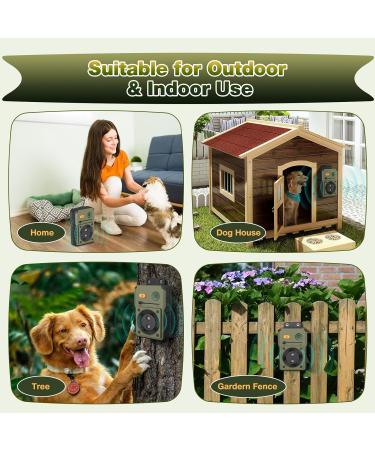 Bubbacare Anti Barking Device Ultrasonic Dog Barking Device with 3 Modes Up to 50FT Effective Control Range IPX4 Waterproof Sonic Anti Bark Device for Outdoor Indoor Use Green - Buy Online on SooperMarket.com