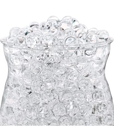 NIKOEO Clear Water Beads, 10000 Pcs Clear Water Gel Jelly Beads Vase Filler for Floating Candle Making, Wedding Centerpiece, Festive Floral Decoration Flower Arrangement (Transparent)