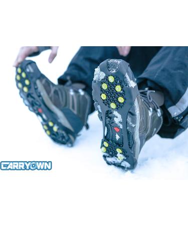 Carryown Ice Snow Grips Traction Cleats - M (Men 5-8/ Women 7-10) 10 Studs - Buy Online on SooperMarket.com