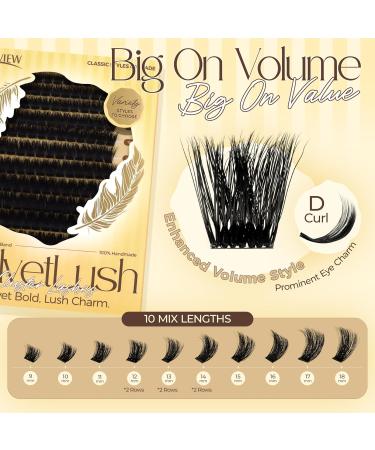 LASHVIEW Volume Lash Extension Clusters | 9-18mm D Curl Fluffy DIY Lashes for At-Home Use | International Shipping Available - Buy Online on SooperMarket.com